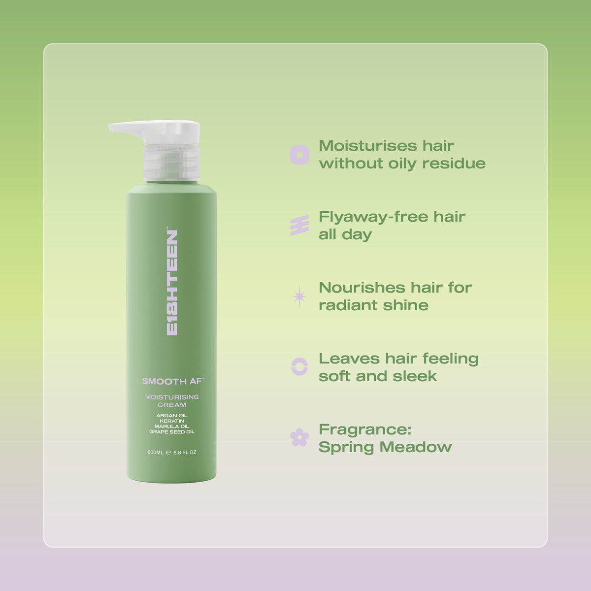 Smooth AF Moisturising Cream 200ml