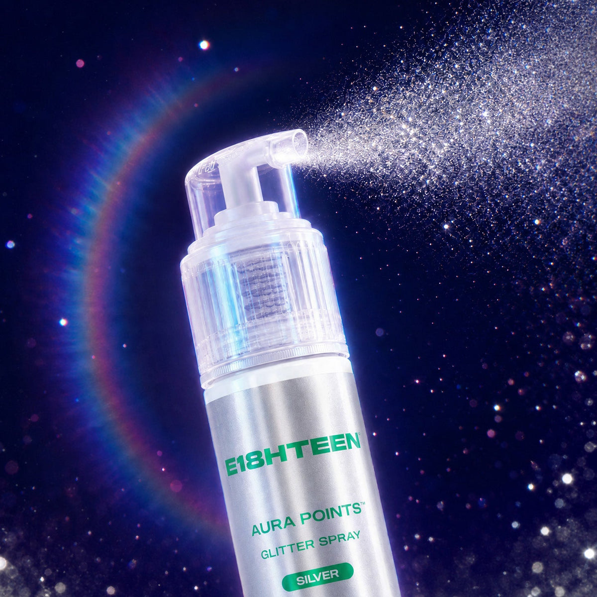 E18HTEEN Aura Points Glitter Spray Silver 12g - 2