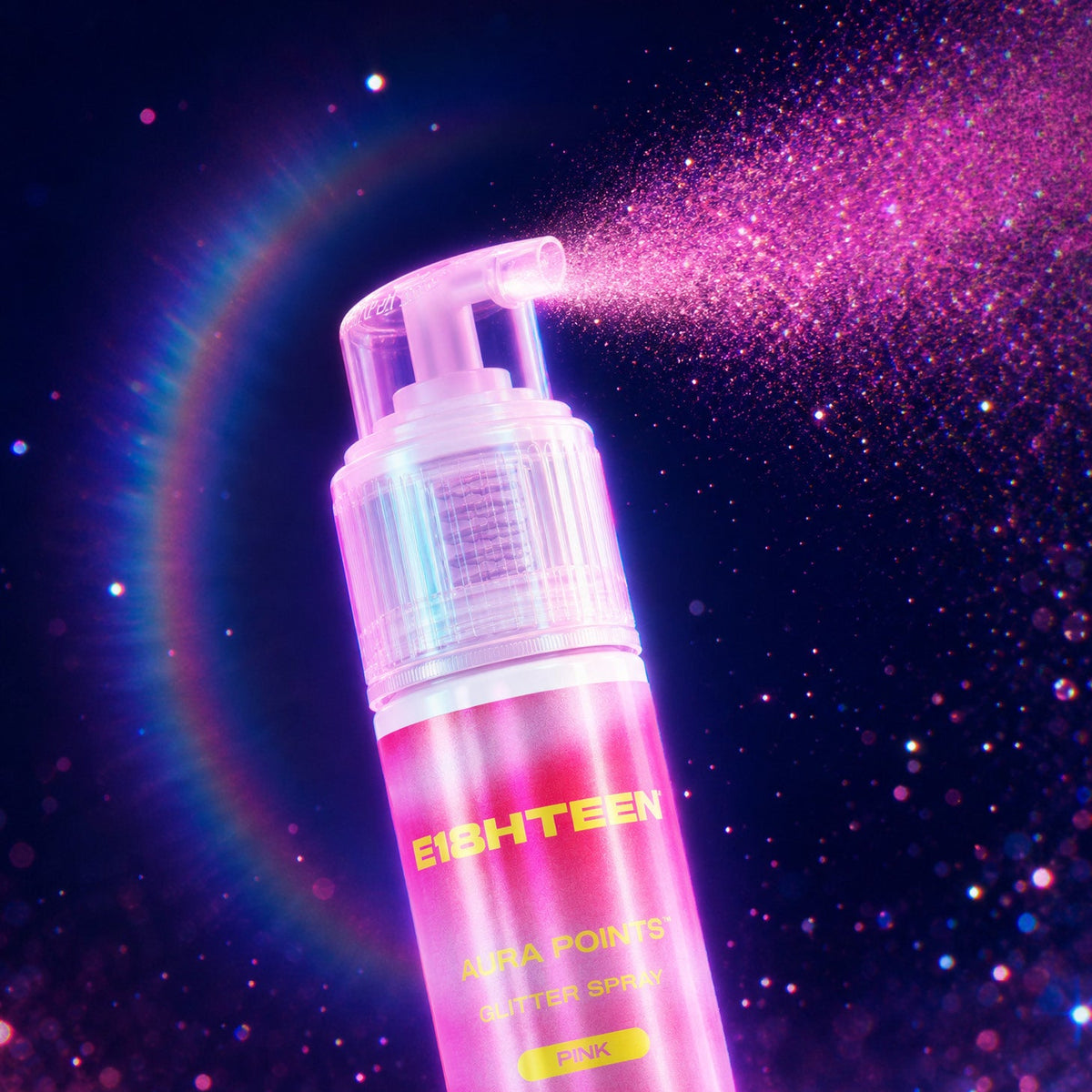 E18HTEEN Aura Points Glitter Spray Pink 12g - 2