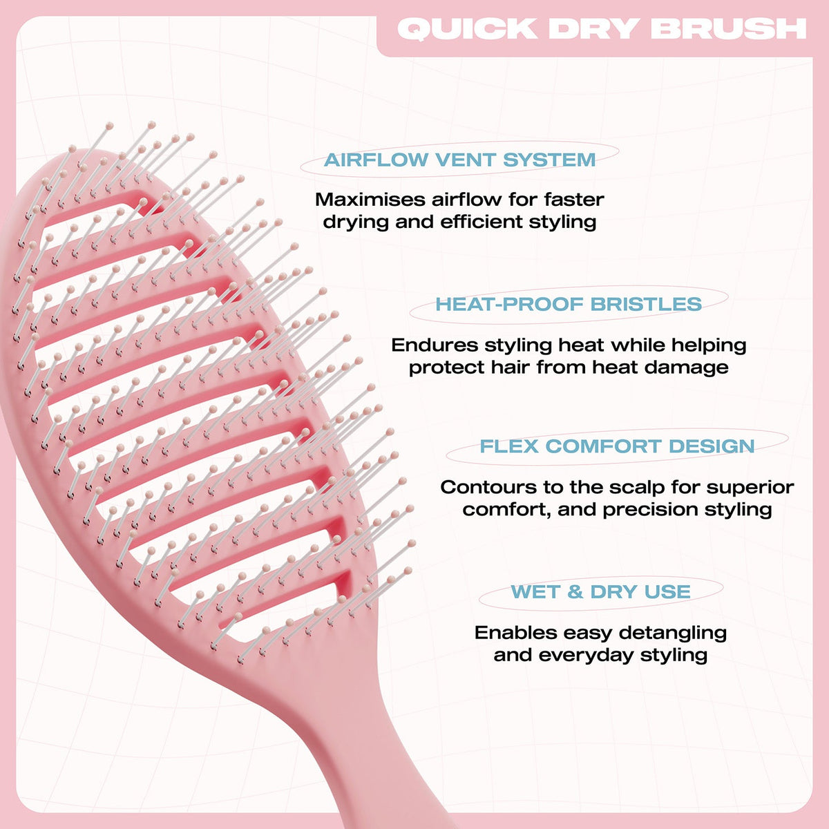 E18HTEEN Quick Dry Brush Light Mode Pink - 5