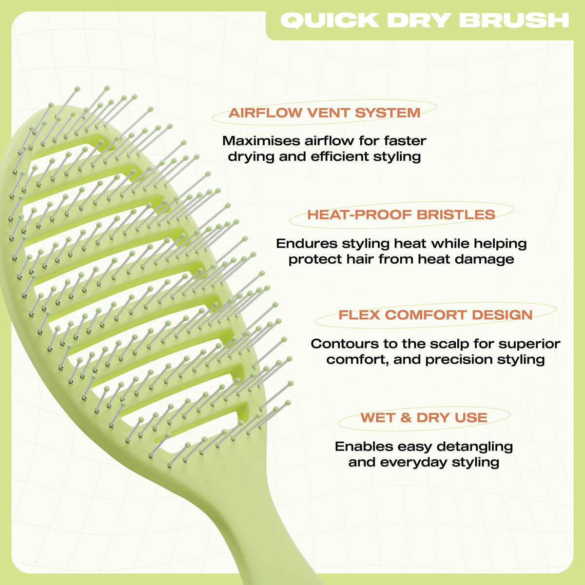 E18HTEEN Quick Dry Brush Light Mode Green - 5