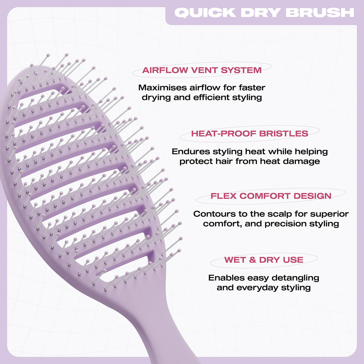 E18HTEEN Quick Dry Brush Light Mode Violet - 5