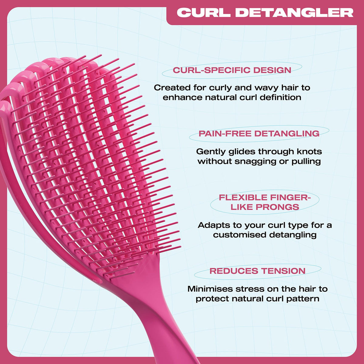 E18HTEEN Curl Detangler Dark Mode Magenta - 5